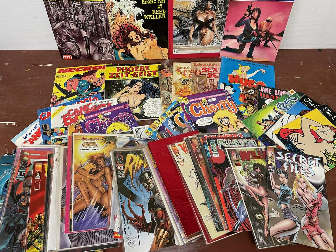 100+ alluring-to-erotic comics Wallace Wood. Lot includes a 1980s reprint of Michael: 100+ alluring-to-erotic comics Wallace Wood. Lot includes a 1980s reprint of Michael Oâ€™Donoghueâ€™s Phoebe Zeit-Geist, issues of Wallace Woodâ€™s Gang Bang, Cherry, the Goodies mini-c