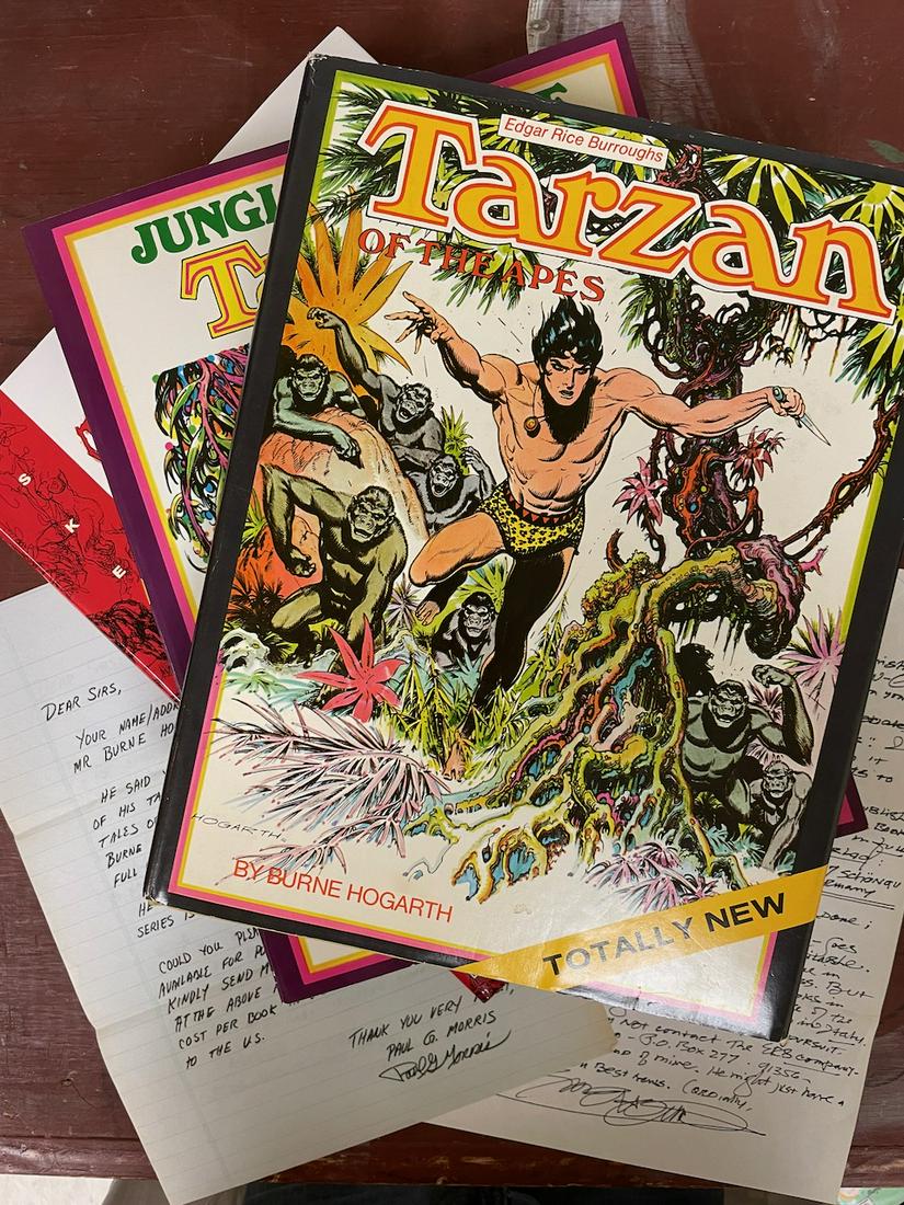 Six 1st printing Burne Hogarth Tarzan books + correspondence. This lot includes two copies of The (1 of 15)