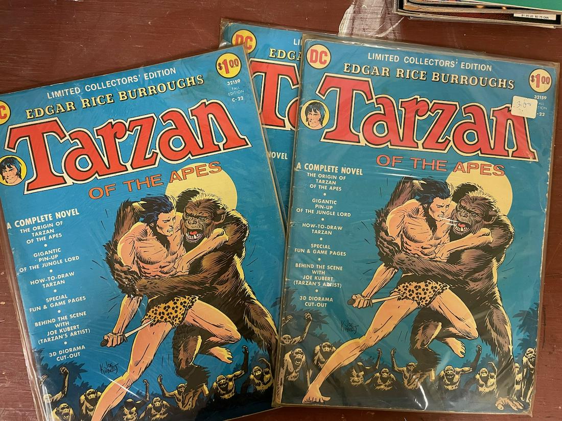 Lot of 190+ DC Tarzan/Weird Worlds/Korak comics. Lot includes Edgar Rice Burroughs Weird Worlds #1-7 (1 of 5)