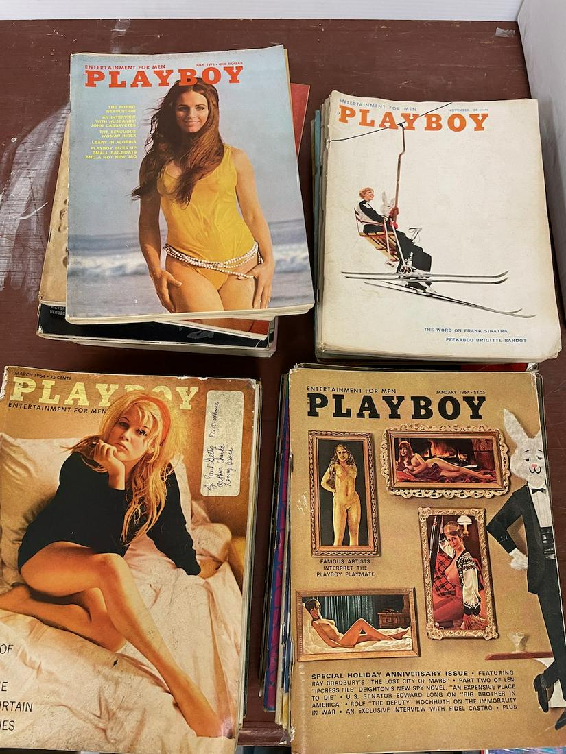 Lot of 39 Playboys 1960s one 1950s 1970s. The issues included are listed by year and month. 1958: (1 of 7)