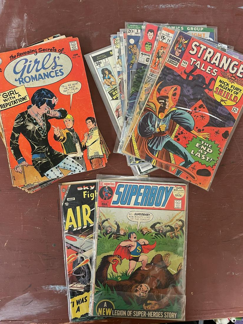 24 Silver-age comics Dr. Strange Sub Mariner romance. Comics include Girls Romances #146, Our Love (1 of 5)