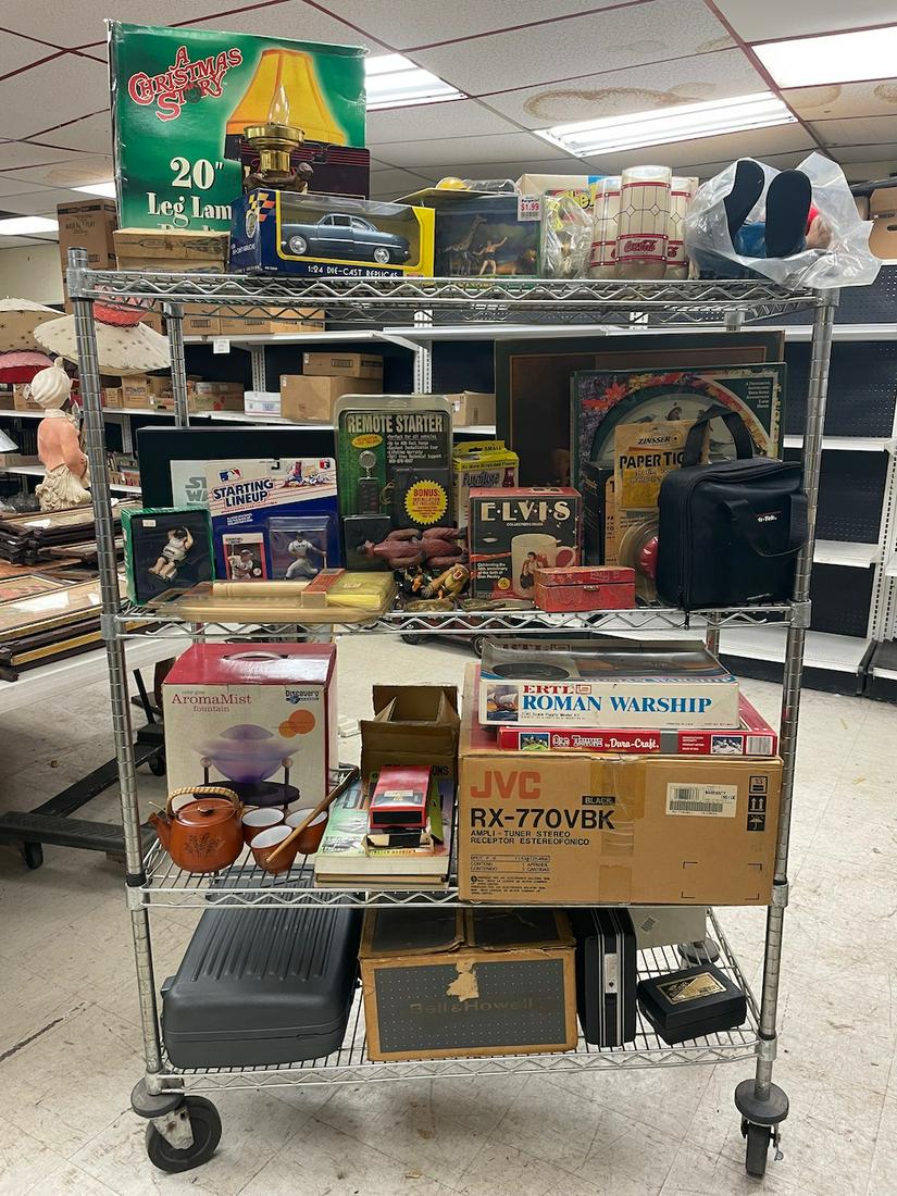 Giant cart lot electronics games toys more. This lot includes a JVC stereo receiver (RX-770VBK) in (1 of 13)