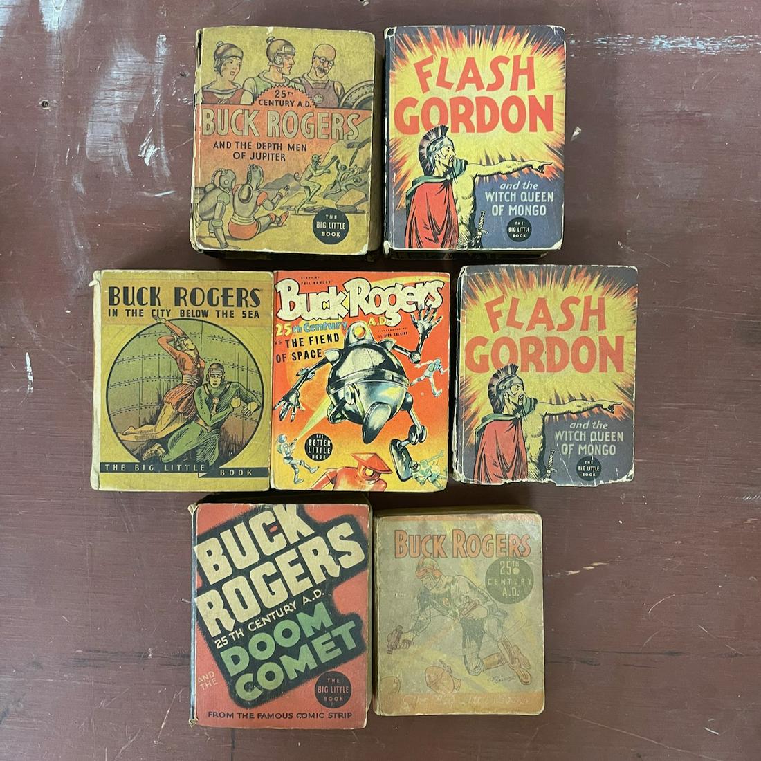 Seven Buck Rogers/Flash Gordon Big Little Books one softcover. This includes two copies of Flash (1 of 3)