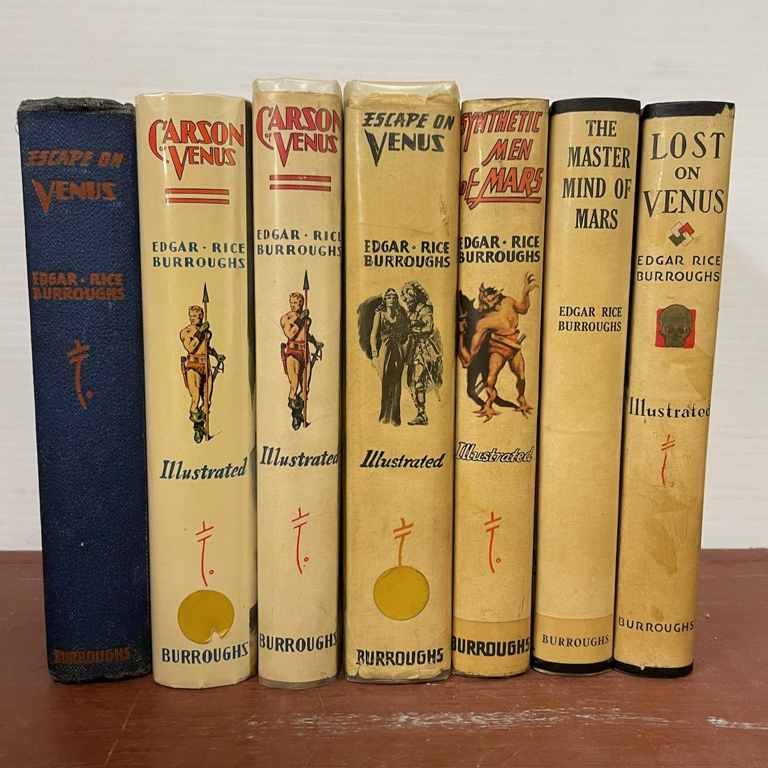 7 Edgar Rice Burroughs Inc. Mars/Venus editions. This lot of Burroughs books was all published by (1 of 7)