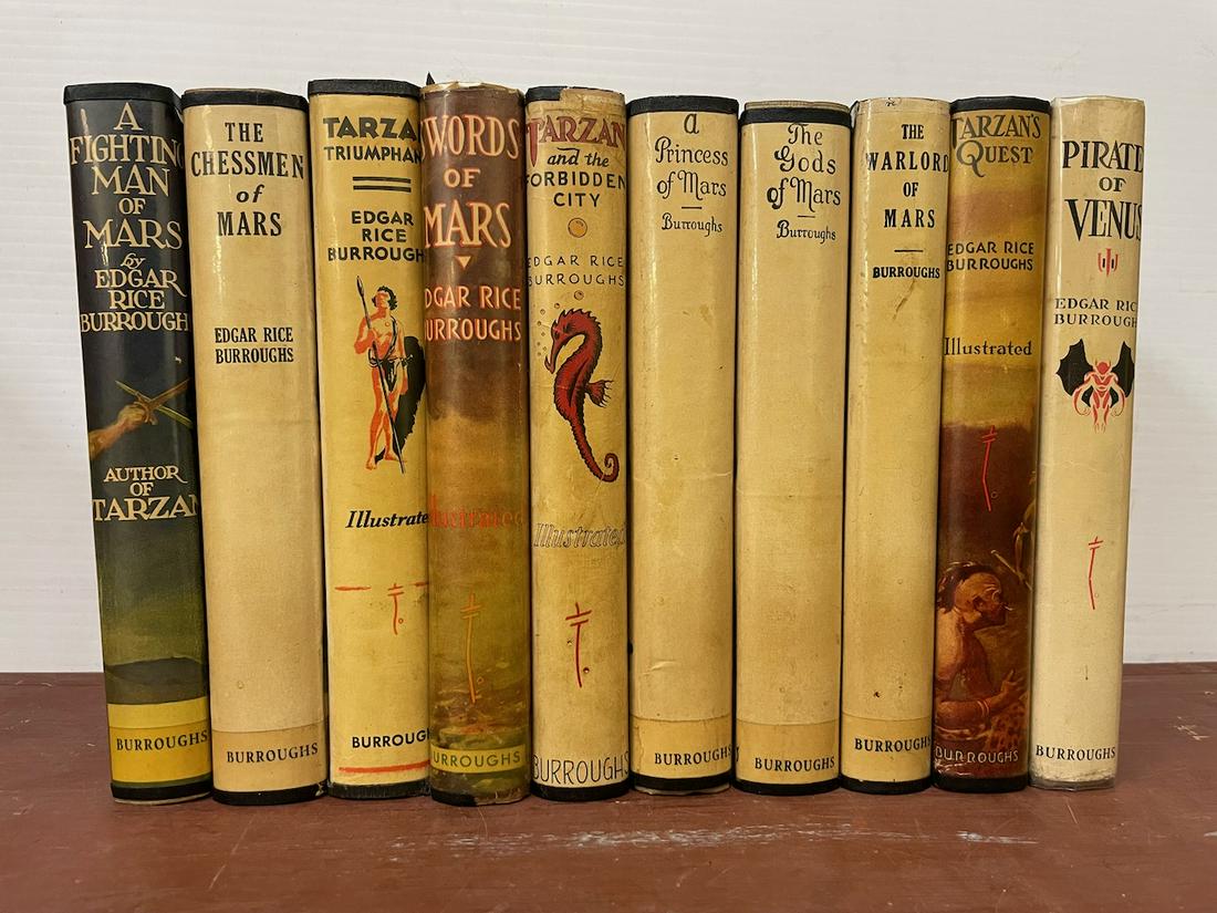 10 Edgar Rice Burroughs Inc Publishers books. Lot includes Pirates of Venus, Warlord of Mars, A (1 of 10)