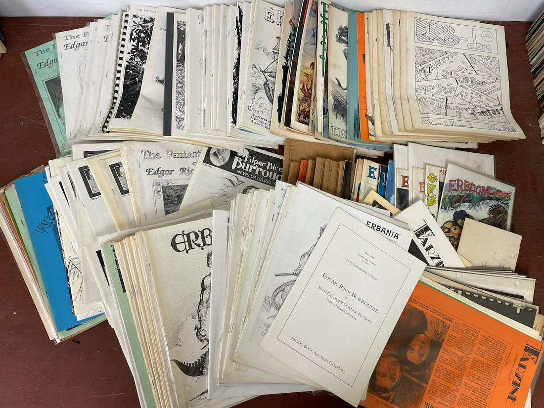 Edgar Rice Burroughs Fanzine Lot ERBdom more. This lot includes several issues of ERB-dom (including: Edgar Rice Burroughs Fanzine Lot ERBdom more. This lot includes several issues of ERB-dom (including #1), Tarzine, Fantastic Worlds of Edgar Rice Burroughs, Edgar Rice Burroughs News Dateline, ERBania