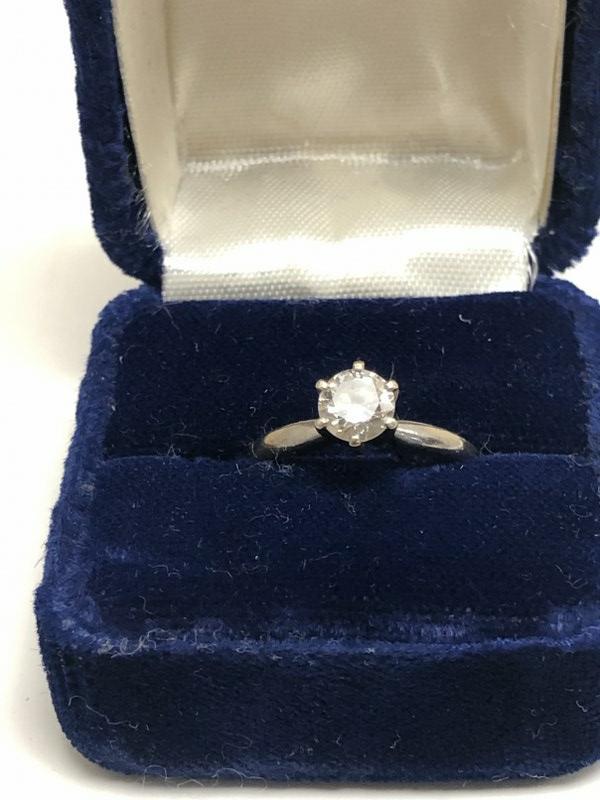 14K diamond ladies engagement ring, approx. 60 to 65 points, weighs 1.4 dwt. (1 of 3)