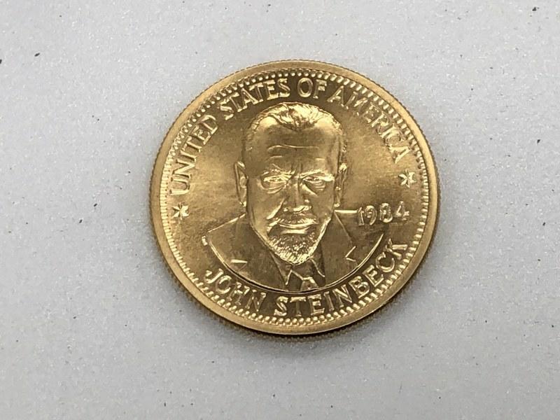 1984 U.S. Mint 1/2 oz Gold Commemorative Arts Medal John Steinbeck, in mint condition to us. (1 of 2)