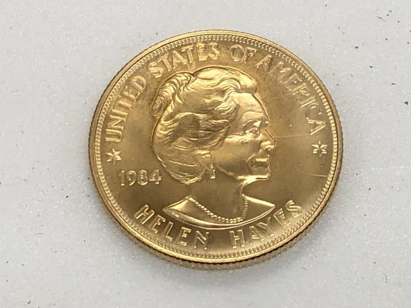U.S. Mint 1 oz Gold Commemorative Arts Medal Helen Hayes, in mint condition to us. (1 of 3)