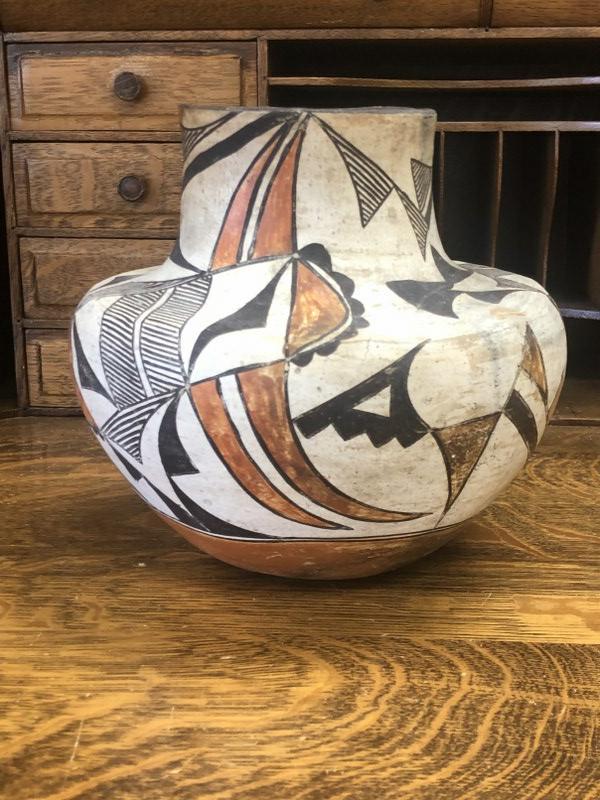 Early Acoma (?) pottery vessel, from old Hudson Valley estate. Just as we found it, I see one very (1 of 8)