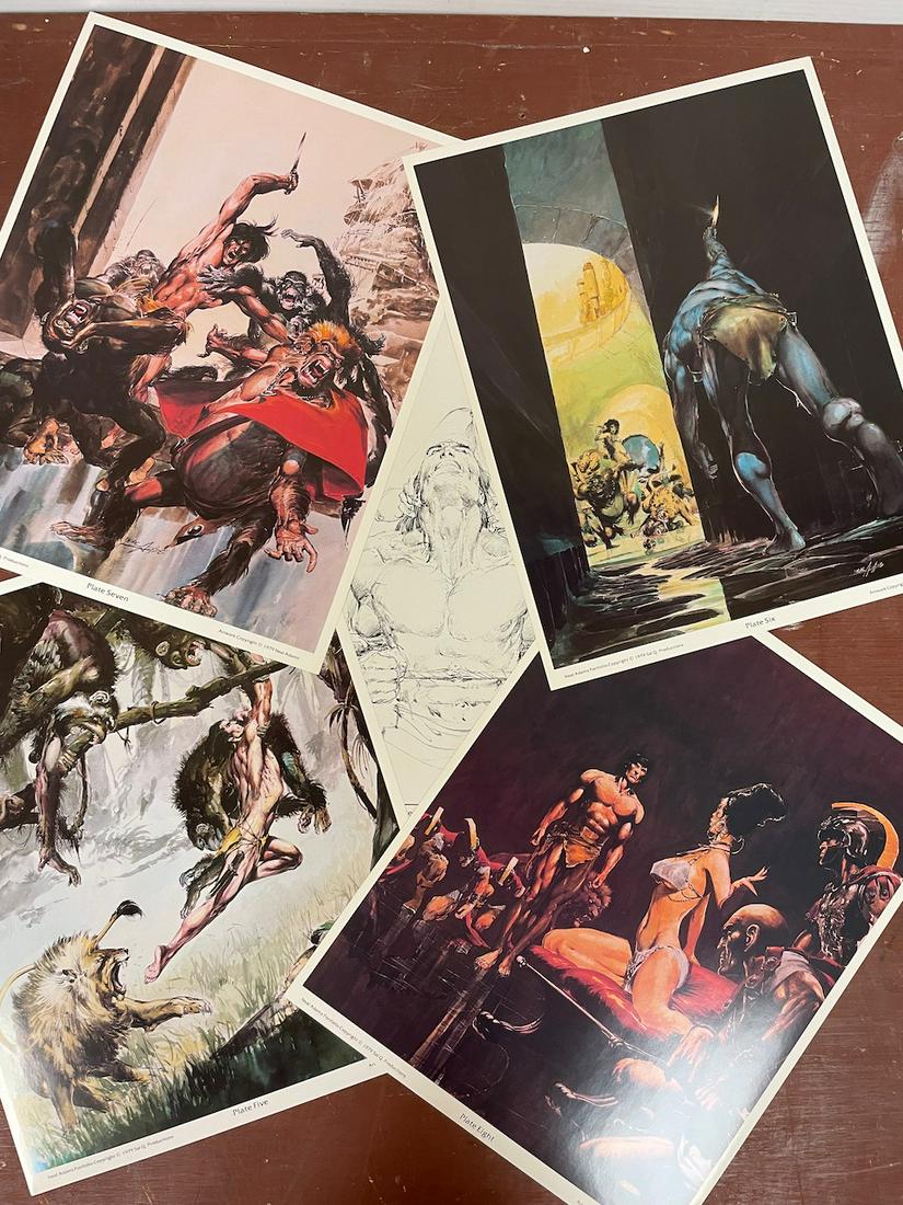 Tarzan portfolios/print signed Neal Adams Burne Hogarth. This lot includes three Neal Adams Tarzan: Tarzan portfolios/print signed Neal Adams Burne Hogarth. This lot includes three Neal Adams Tarzan portfolios (sets A, B, And C, each one signed and numbered â€œ18” by Adams, prints measurin
