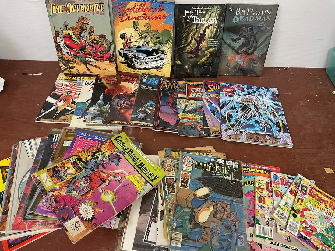 15 graphic novels + misc comic books. This lot Includes four Marvel Swimsuit issues, Dynamiteâ€™s (1 of 5)