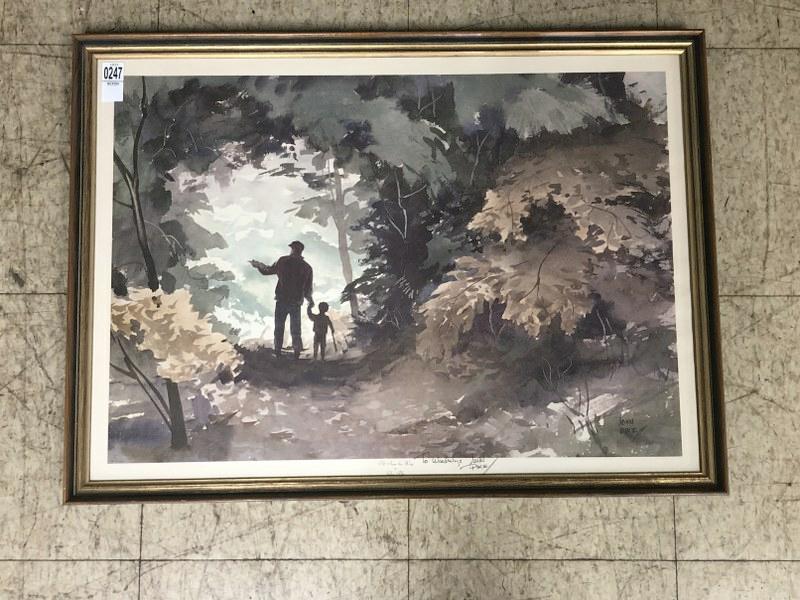 John Pike (1911-1979) signed print inscribed to ( The Wonderly's ). Owners of Women's shop in (1 of 3)