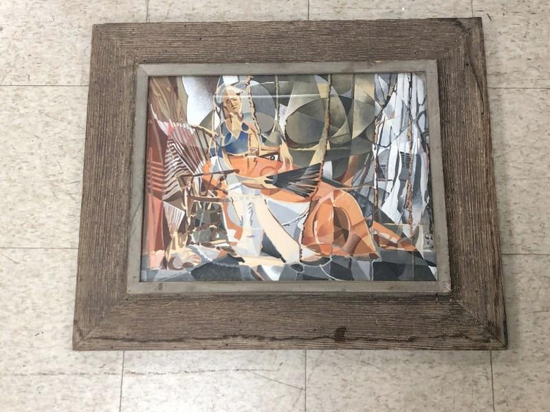 Nelson Sears (1905-1978) impressionist w/c woman seated in chair, dated 1950, in period frame from: Nelson Sears (1905-1978) impressionist w/c woman seated in chair, dated 1950, in period frame from The House Of Heydenryk, with label as pictured. The painting measures 15.5" x 20". The frame measures