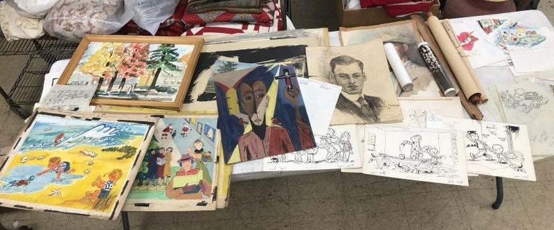 Big estate lot misc. illustrations, artwork, a few large format photographs. Some story book (1 of 20)