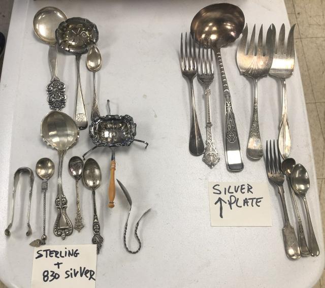 Estate lot sterling, 800 silver & silver plate (1 of 6)