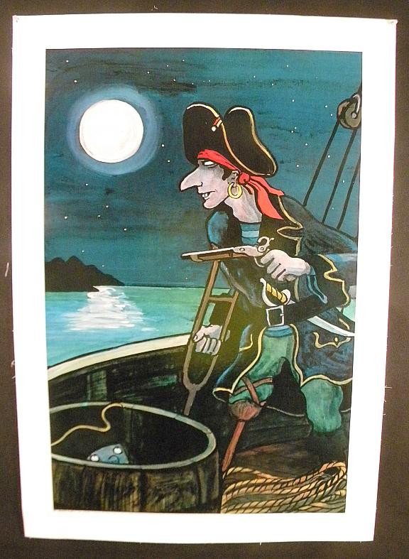 VINTAGE POSTER-TREASURE ISLAND BY TOMI UNGERER COP: VINTAGE POSTER-TREASURE ISLAND BY TOMI UNGERER COPYRIGHT 1970, DARIEN HOUSE INC, ONE IN A SERIES OF CONTEMPORARY CHILDRENS POSTERS, PRODUCED AND DISTRIBUTED EXCLUSIVELY BY DARIEN HOUSE NEW YORK CITY, 