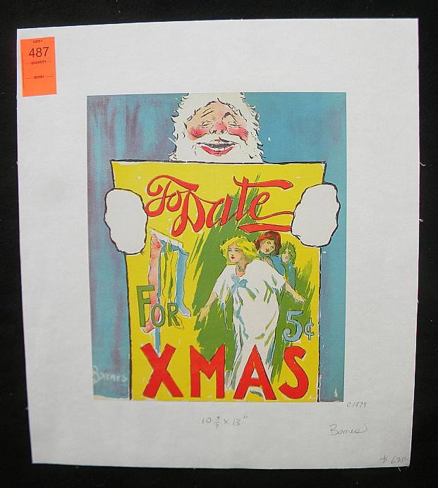 VINTAGE POSTER-TO DATE FOR XMAS, CIRCA 1899, ARTIS: VINTAGE POSTER-TO DATE FOR XMAS, CIRCA 1899, AR