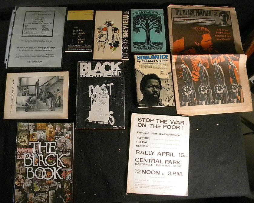 LOT OF BLACK AMERICANA BOOKS, BROCHURES AND PAPERS: LOT OF BLACK AMERICANA BOOKS, BROCHURES AND PAPERS. TITLED AS PICTURED.
