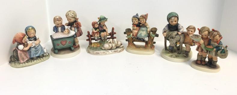 (6) pc. Hummel lot from fine local estate, includes figures 334, 333 Blessed Event, 99 Eventide, (1 of 1)
