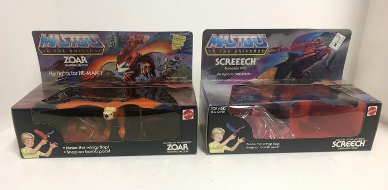 Mattel Masters Of The Universe (2 pcs.) in unopened packages, both from 1982, lot includes SCREECH (1 of 3)