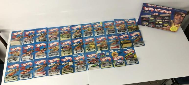 Hot Wheels (32) unopened cars in blister packs & Showcase carrying case that holds 16 cars, in (1 of 6)