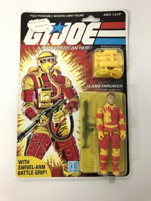 G I Joe unopened FLAME THROWER action figure 1983.   IDEAL Team America and their Super Stunt Dirt (1 of 2)