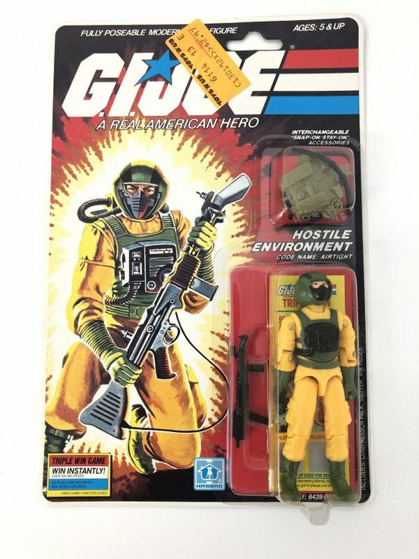 G I Joe action figure in unopened package, 1985 HOSTILE ENVIRONMENT Code Name Airtight.   IDEAL Team (1 of 2)