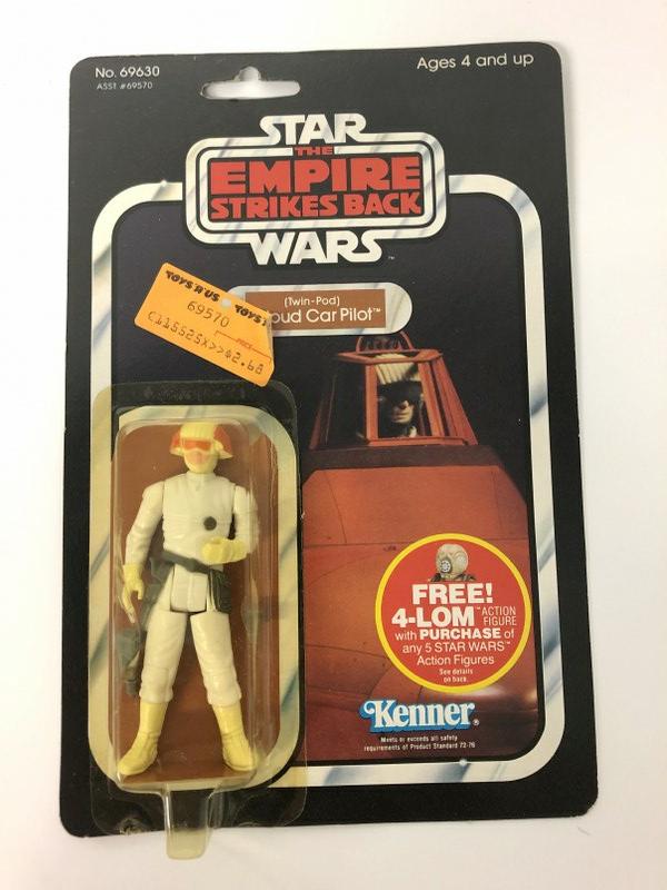 Star Wars action figure in unopened package Cloud Car Pilot, 1982.  We are selling an attic find of (1 of 2)