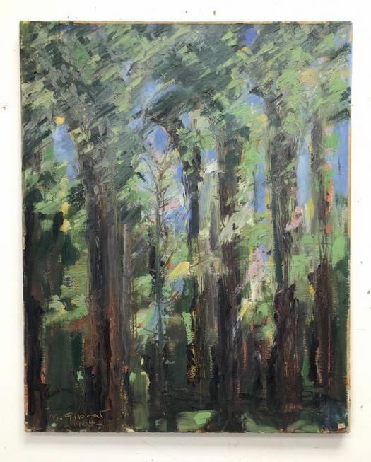 Mid Century impressionist o/c landscape signed M. Gilbrat 1964 (Mariel Gilbrat ). Painting measures (1 of 5)