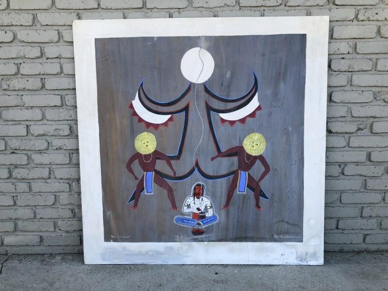 Tom Dorsey aka Tom Two Arrows (1920-1993) o/b Native American ritual, signed lower right, dated (1 of 5)