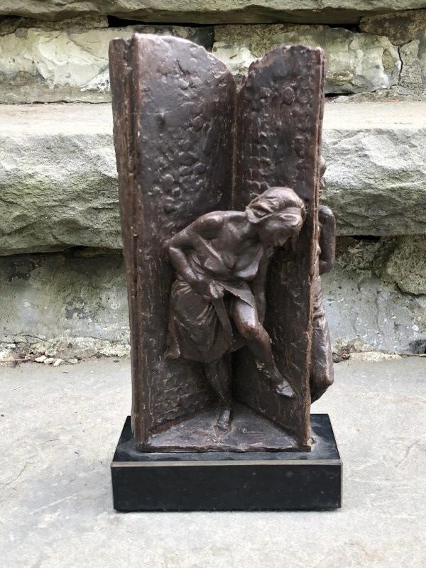 Bruno Lucchesi Artist Proof maquette of naughty women, possibly prostitutes, made of a resin type: Bruno Lucchesi Artist Proof maquette of naughty women, possibly prostitutes, made of a resin type material I believe. Measures 9.5" high, signed, with AP on base as pictured. From fine Dutchess County