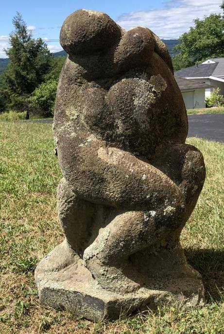 Important bluestone sculpture of lovers, possibly the work of Harvey Fite, important Woodstock, N.Y. (1 of 11)