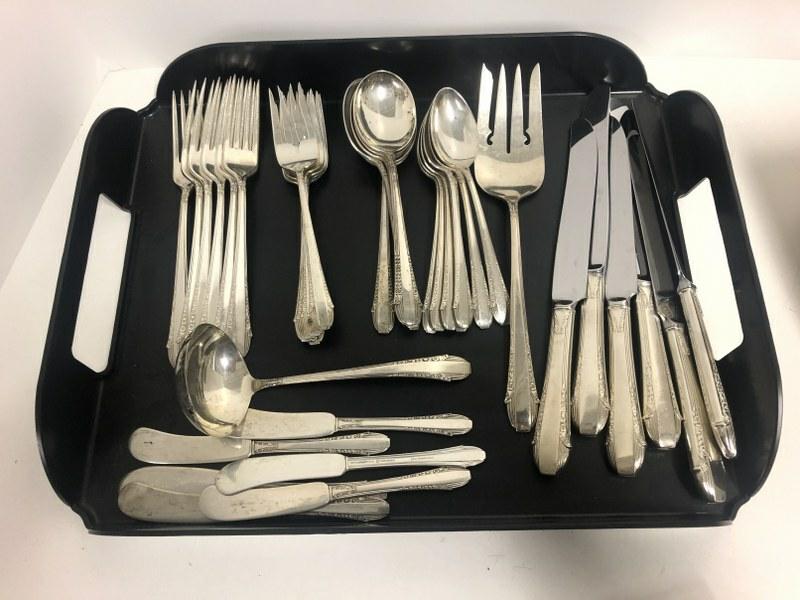 40 pc. International sterling silver service for (6) and serving pieces, not monogrammed. Includes 6 (1 of 4)