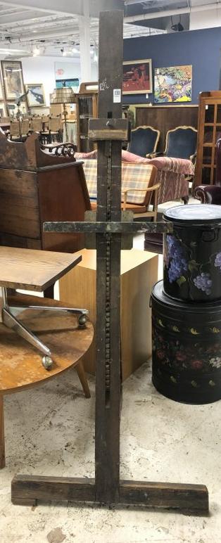 Old oak easel from Hudson Valley estate, as you see it it stands 68" high, everything moves freely (1 of 1)