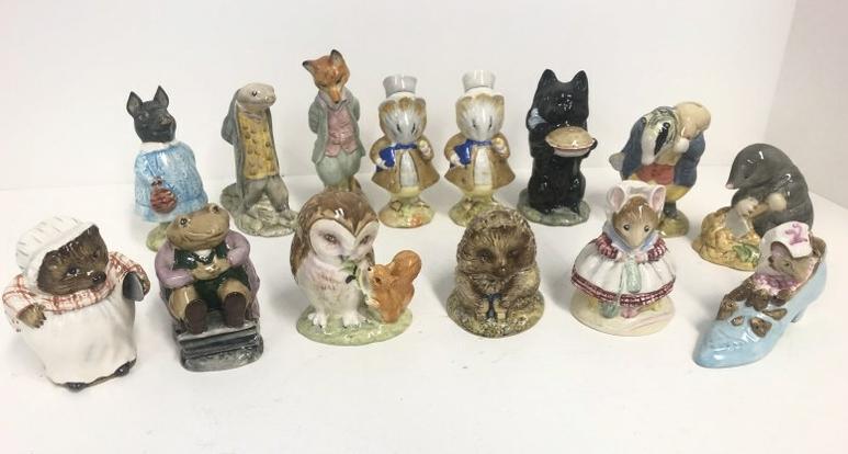 (14) Beatrix Potter figurines, from estate collection, all in fine condition- lot includes Mrs. (1 of 2)