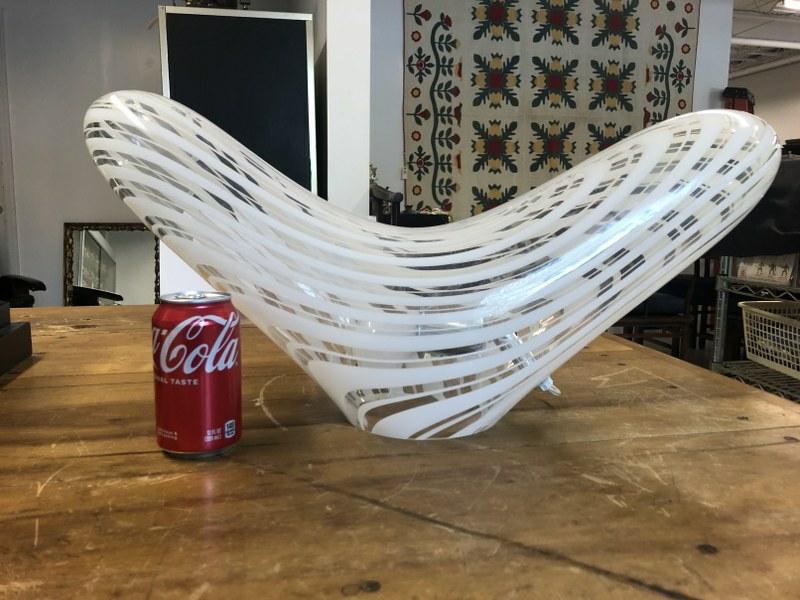 Murano Glass table lamp, with label intact, fine condition, from Hudson Valley estate, measures 25" (1 of 7)