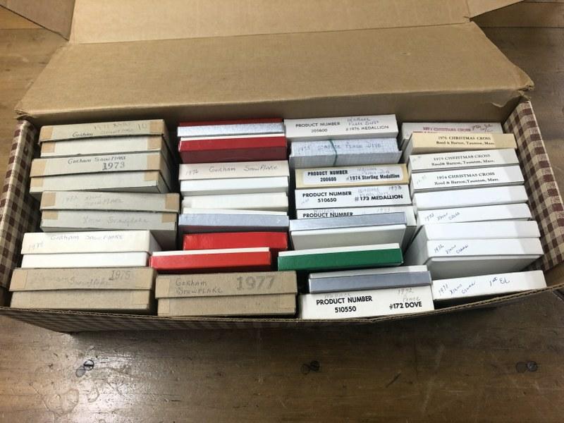 (31) Sterling Silver Christmas ornaments, medallions & pendents in boxes, 1970's & early 80's , from (1 of 8)