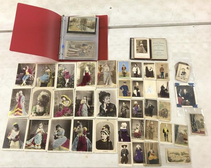 34 tinted cdv's 26 tinted cabinet cards & one image of a gentleman.  From the estate collection of (1 of 18)