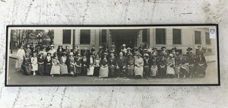 Panoramic Photograph. [Taft, Women lawyers]. Camera Craft, Minneapolis, photographer. 1 st Annual: Panoramic Photograph. [Taft, Women lawyers]. Camera Craft, Minneapolis, photographer. 1 st Annual Sessionâ€”Woman Lawyersâ€™ Assoc., Curtis Hotel, Minneapolis, August 28, 1923. Sincerely You