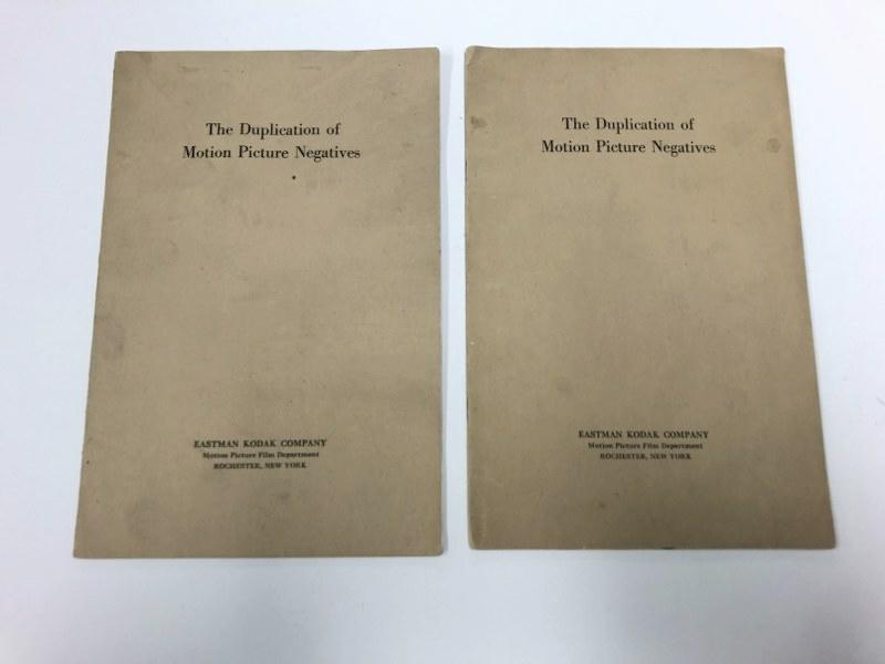 (2) Copies of (10) page booklets - The Duplication of Motion Picture Negatives, Eastman Kodak (1 of 5)