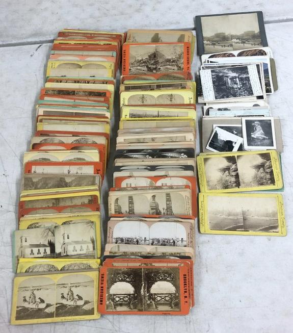 (164) U S Stereoviews incl. NYC, New Hampshire, etc. plus a few postcards in lot, all United States (1 of 8)