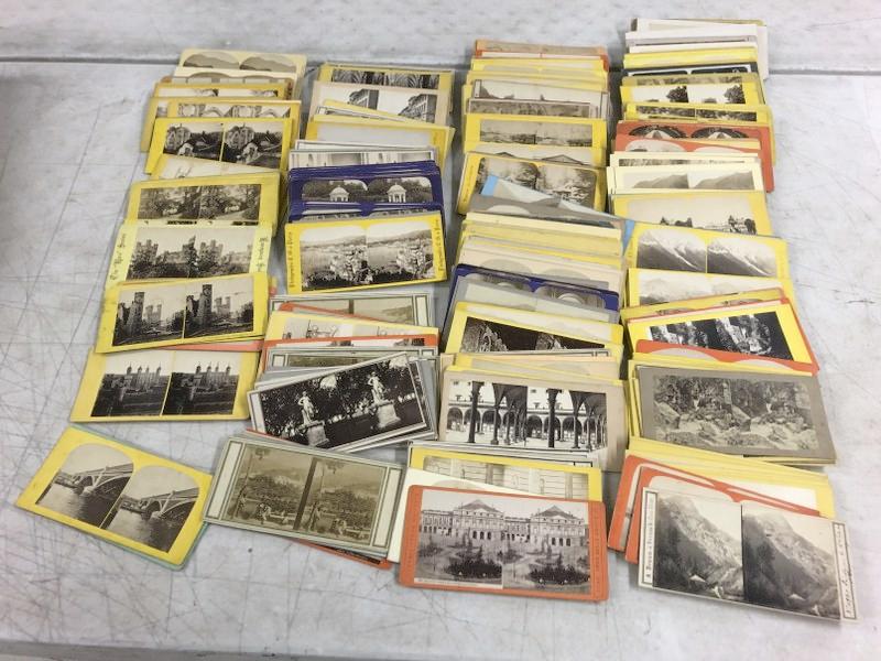 (307) flat mount stereoviews, 100 Italy, 79 UK, 39 France & 89 of Austria, Switzerland, etc. (1 of 8)
