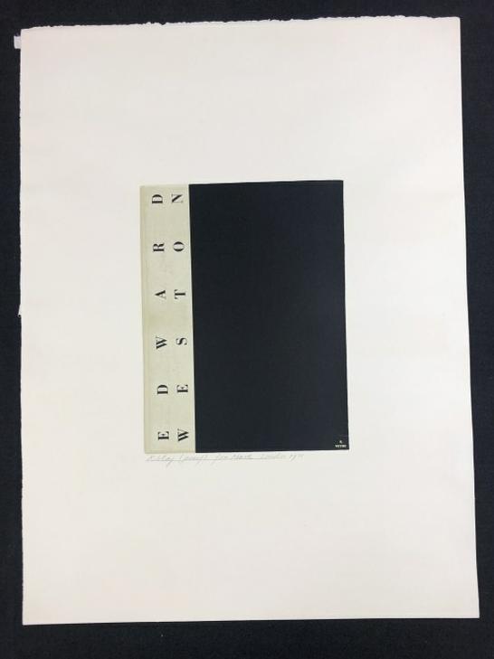 R B Kitaj (Proof ) Edward Weston screenprint, for March 1974. Actual image measures 13.5" x 10.25",: R B Kitaj (Proof ) Edward Weston screenprint, for March 1974. Actual image measures 13.5" x 10.25", from estate of Howard & Evelyne Daitz, Evelyne was the owner of Witkin Gallery in NYC.