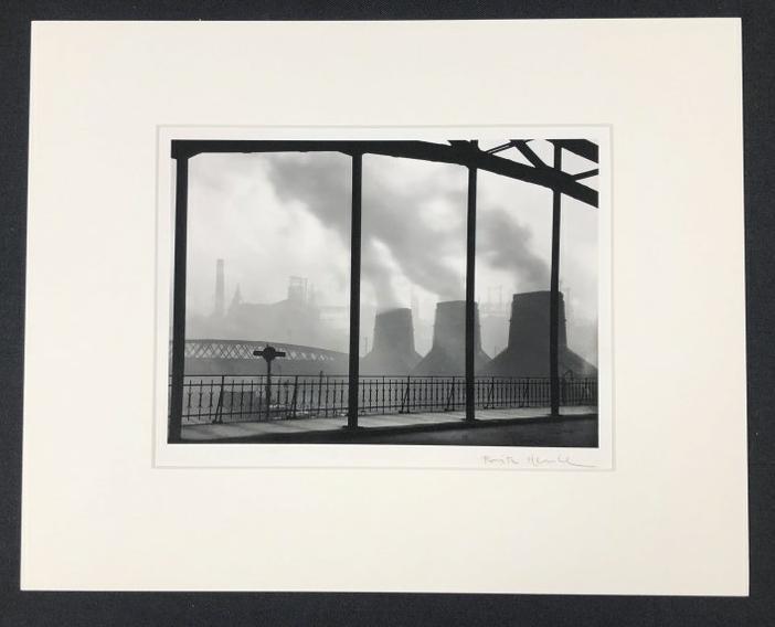 Fritz Henle (1909-1993 ) photograph of Germany : Dortmund Steelworks, inscribed on back to Evelyne (1 of 8)