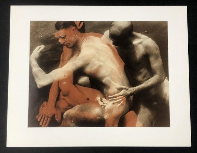 Robert Flynt ( b 1956 ) 20" x 24" ektacolor photograph matted & mounted 22" x 28" of 3 men,: Robert Flynt ( b 1956 ) 20" x 24" ektacolor photograph matted & mounted 22" x 28" of 3 men, exhibited Witkin Gallery Jan. - Feb. 1997. This is number #1 of #10. Signed on verso, dated 1995. From estat