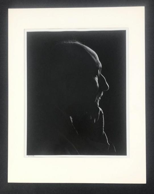 Yousuf Karsh large photograph of Francois Mauriac, signed by Karsh lower left corner, photograph (1 of 3)