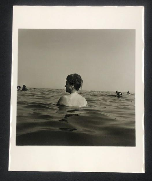 Stephen Salmieri (b 1945 ) untitled image, woman swimming, ( Coney Island ) signed on verso in (1 of 4)