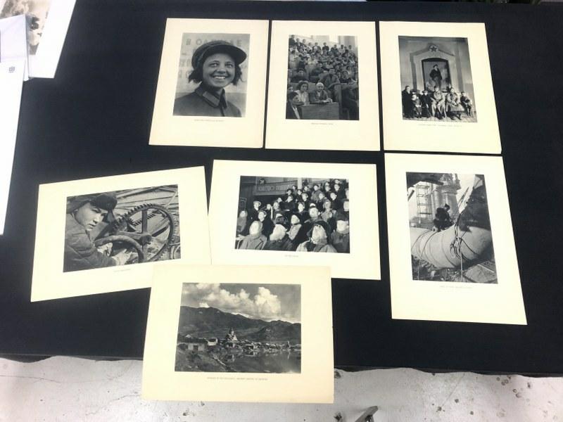 Margaret Bourke-White early Russia photographs (7) sheets measuring 19.5" x 14",  From estate of (1 of 8)