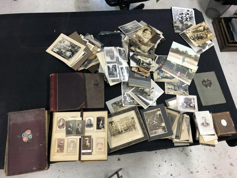 Very BIG lot older photography including cdv's. cabinet cards, press photos, snap shots, albumens, (1 of 14)